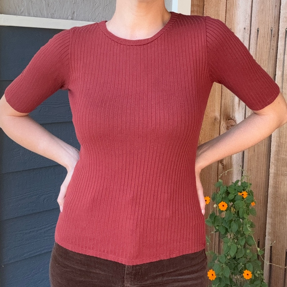 Reformation Janine Top in Rust